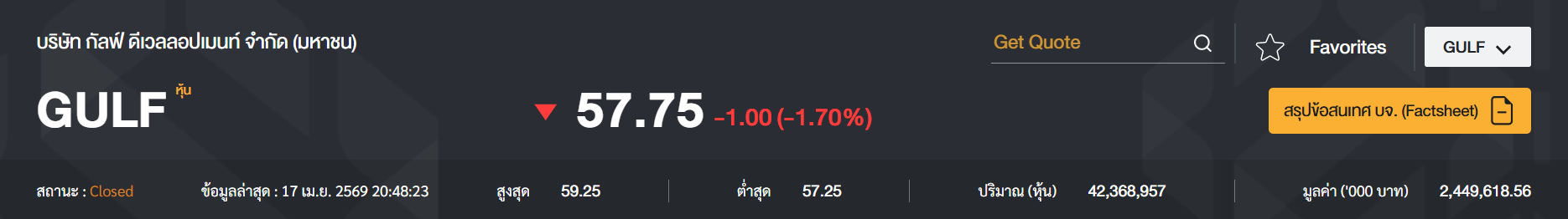 หุ้น-gulf